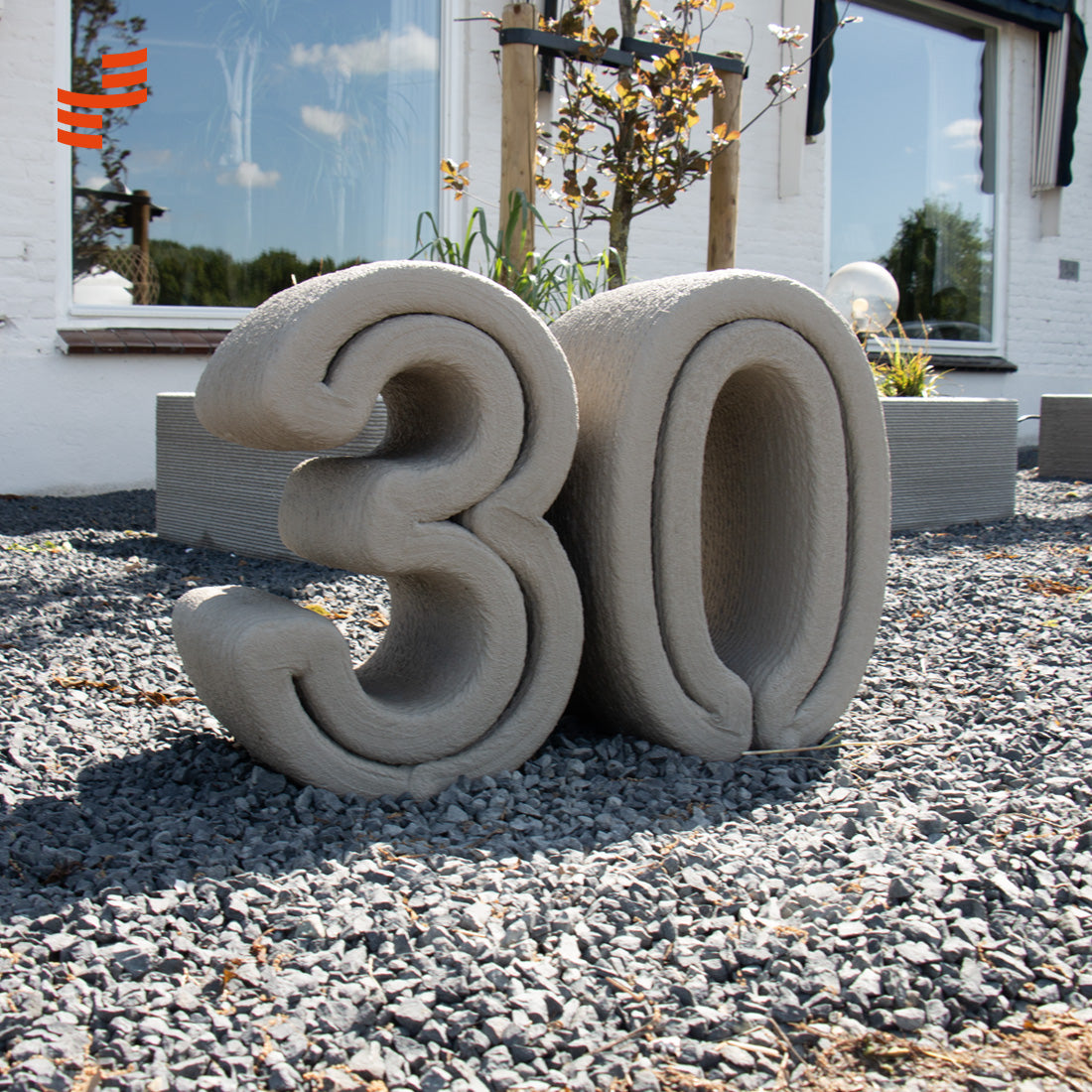 Cijfers in 3D-Beton