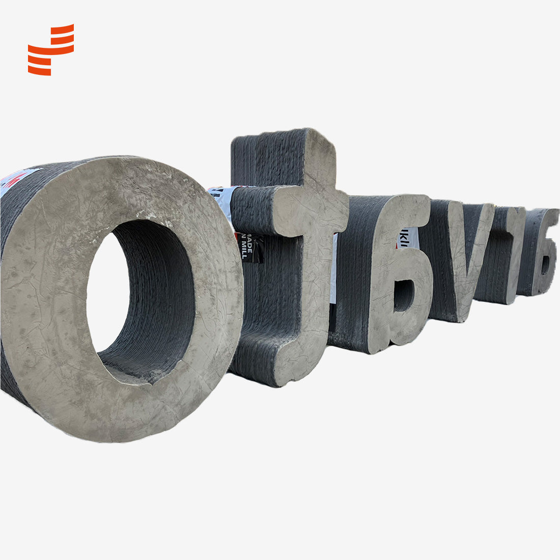 Letters in 3D-Beton